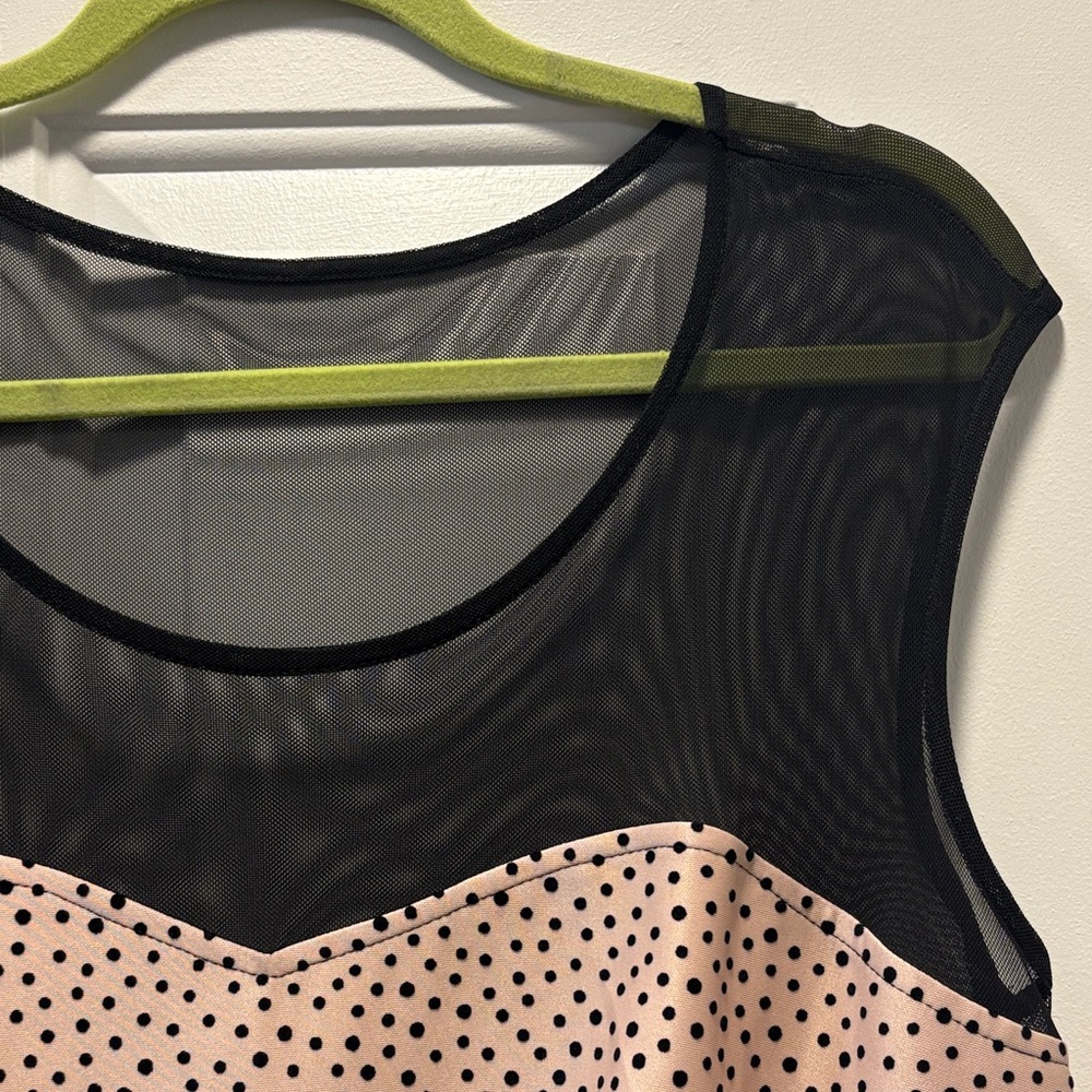 Enfocus Studio Pink and Black Ombre Polka Dot Dress - Picture 2 of 7